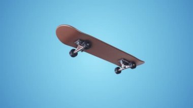 Kaykayın 3D animasyon görüntüleri, kusursuz döngünün animasyonu