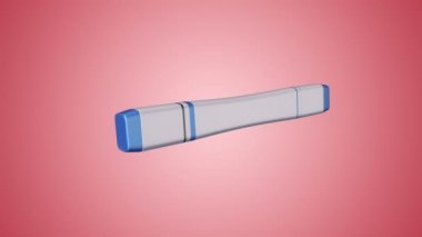 Düz işaretleyicinin 3d animasyonu, dipsiz döngünün animasyonu