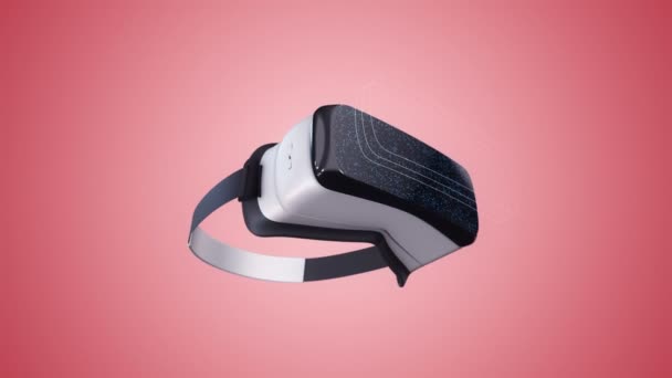 Animatie Van Virtual Reality Headset Animatie Van Naadloze Lus — Stockvideo