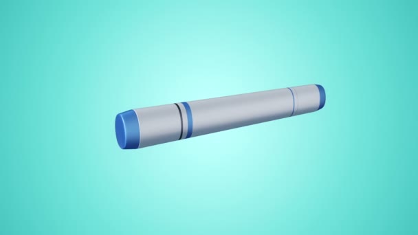 Animation 3D de marqueur plat, Animation de boucle transparente 