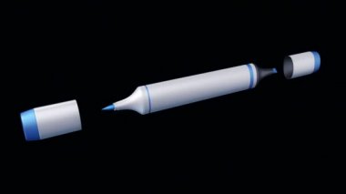 Düz işaretleyicinin 3d animasyonu, dipsiz döngünün animasyonu