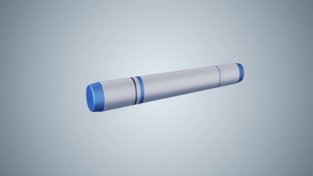 Animation 3D de marqueur plat, Animation de boucle transparente 