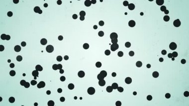 Renkli arkaplan üzerinde düz şekilli daireler olan soyut bir arkaplan. Kusursuz döngünün animasyonu.