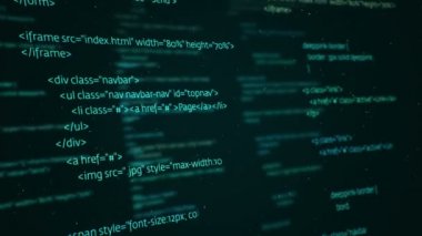 Soyut dijital ekranda programlamanın canlandırması, kusursuz döngü