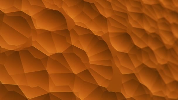 抽象的なオレンジ色の振動面と分子のモザイク細胞 生物学と微生物学の背景 シームレスなループのアニメーション — ストック動画