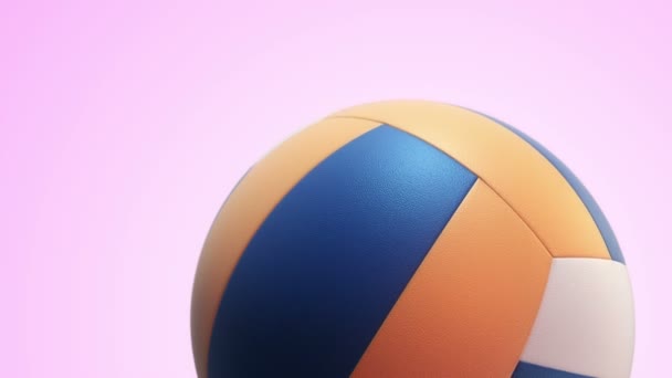 Animação Bola Voleibol Rotação Lenta Loop Sem Costura — Vídeo de Stock