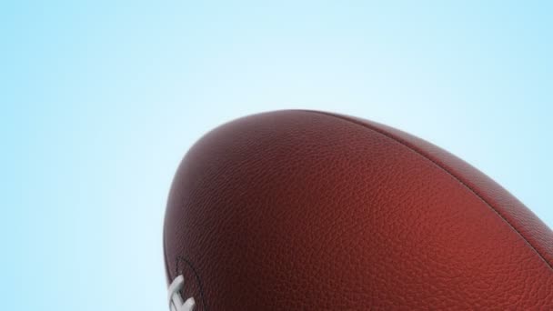 Animacja Piłki Wolnoobrotowej Futbolu Amerykańskiego Płynna Pętla — Wideo stockowe