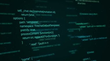 Soyut dijital ekranda programlamanın canlandırması, kusursuz döngü