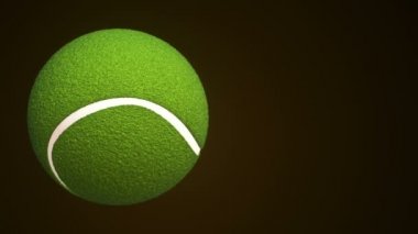 Tenis oyunu için yavaş dönen topun animasyonu, pürüzsüz döngü