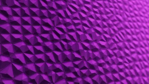 Surface Vibrante Violette Abstraite Avec Des Cellules Mosaïques Molécules Toile — Video