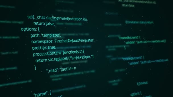 Animazione Della Programmazione Schermo Digitale Astratto Loop Senza Soluzione Continuità — Video Stock