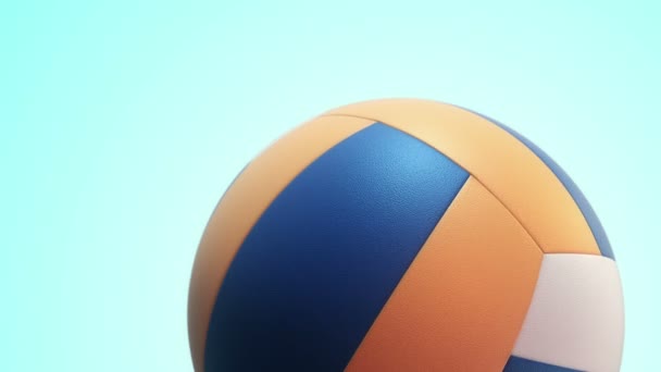 Animering Långsamt Rotation Volleyboll Sömlös Loop — Stockvideo