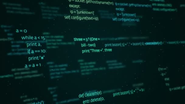 Animazione Della Programmazione Schermo Digitale Astratto Loop Senza Soluzione Continuità — Video Stock