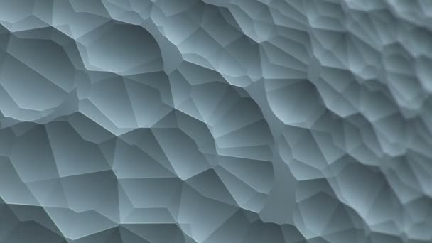 Abstrakte Graue Vibrierende Oberfläche Mit Mosaikzellen Aus Molekülen Hintergrund Aus — Stockvideo