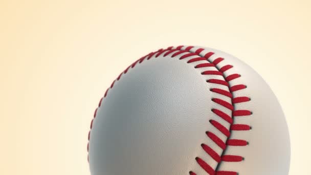 Animation Balle Rotation Lente Pour Jeu Baseball Boucle Transparente — Video