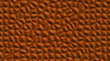 Soyut turuncu titreşimli yüzey moleküllerin mozaik hücreleri, biyoloji ve mikrobiyolojinin arkaplanı, kusursuz döngünün animasyonu 