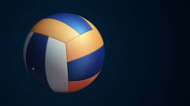 Yavaş dönen voleybol topunun animasyonu, pürüzsüz döngü