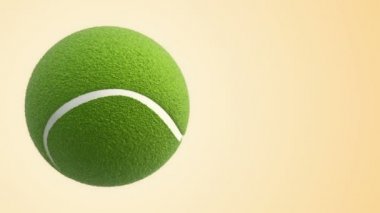 Tenis oyunu için yavaş dönen topun animasyonu, pürüzsüz döngü
