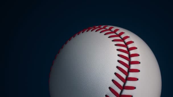 Animazione Della Palla Rotazione Lenta Partita Baseball Loop Senza Soluzione — Video Stock