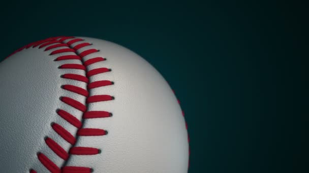 Animáció Lassú Rotációs Labda Baseball Játék Zökkenőmentes Hurok — Stock videók