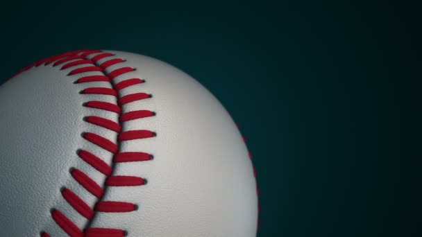 Animation Balle Rotation Lente Pour Jeu Baseball Boucle Transparente — Video