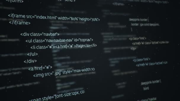 Soyut Dijital Ekranda Programlamanın Canlandırması Kusursuz Döngü — Stok video