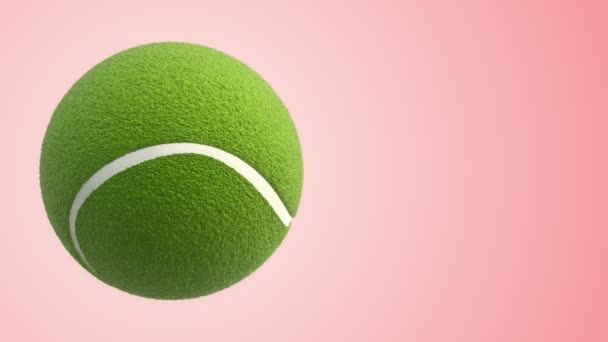 Animation Slow Rotation Ball Tennis Game Seamless Loop — ストック動画