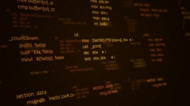 Soyut dijital ekranda programlamanın canlandırması, kusursuz döngü