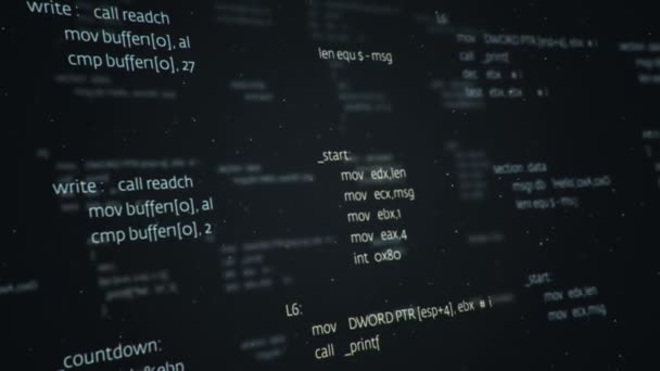 Animazione Della Programmazione Schermo Digitale Astratto Loop Senza Soluzione Continuità — Video Stock