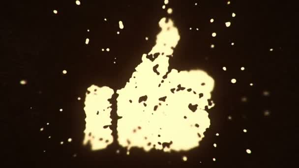 Форма Летающей Жидкости Жидких Частиц Символ Темном Фоне Анимация Бесшовного — стоковое видео