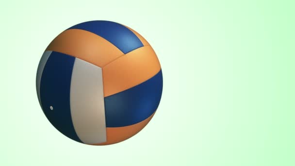 Animering Långsamt Rotation Volleyboll Sömlös Loop — Stockvideo