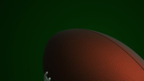 Animation Des Langsam Rotierenden Balls Für Den American Football Nahtlose — Stockvideo