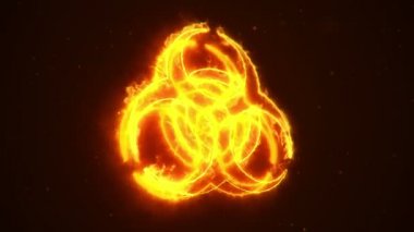 Radyoaktif işaretli soyut bir arkaplan. 3d oluşturma