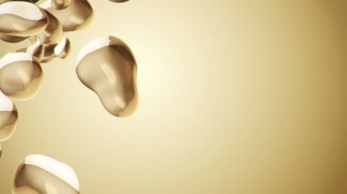 Renkli arkaplan üzerinde düz şekilli daireler olan soyut bir arkaplan. Kusursuz döngünün animasyonu.