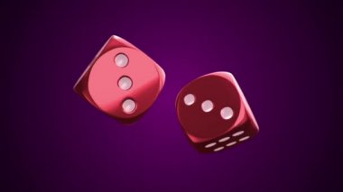 Yavaş dönüşün animasyonu. Kumarhane için iki zar, kusursuz döngü.