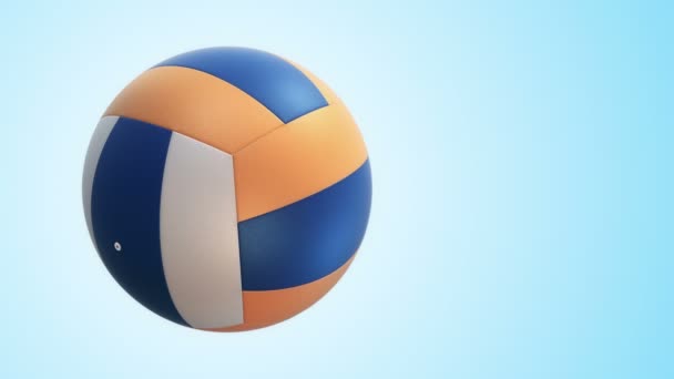 Animation Balle Volley Ball Rotation Lente Boucle Transparente — Video