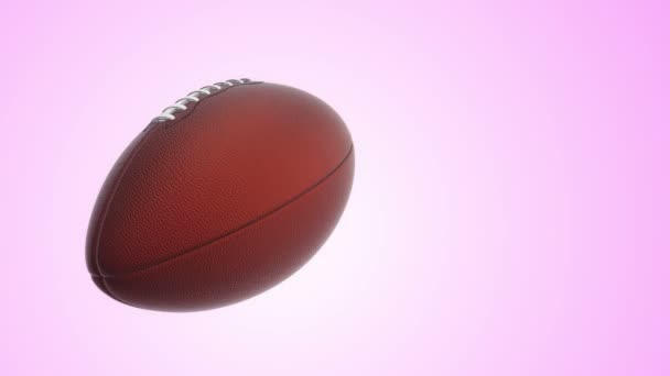 Animation Slow Rotation Ball American Football Seamless Loop — Stock Video