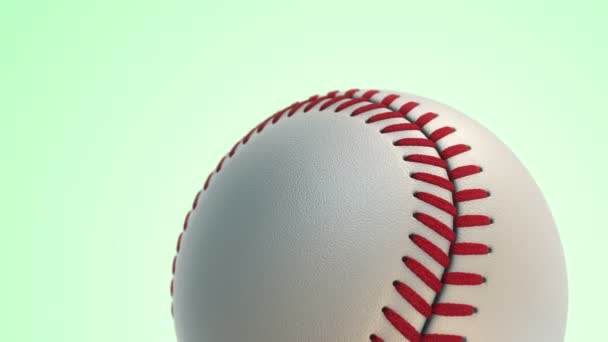 Animación Bola Rotación Lenta Para Juego Béisbol Bucle Sin Costuras — Vídeo de stock