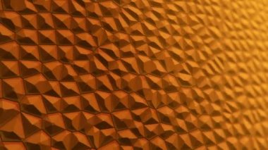 Soyut turuncu titreşimli yüzey moleküllerin mozaik hücreleri, biyoloji ve mikrobiyolojinin arkaplanı, kusursuz döngünün animasyonu 