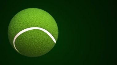 Tenis oyunu için yavaş dönen topun animasyonu, pürüzsüz döngü