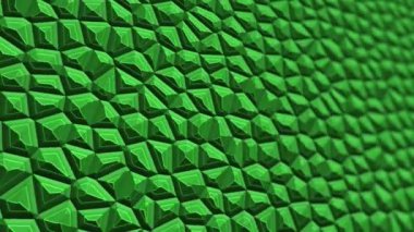 Soyut yeşil titreşimli yüzey moleküllerin mozaik hücreleri, biyoloji ve mikrobiyolojinin arkaplanı, kusursuz döngünün animasyonu 