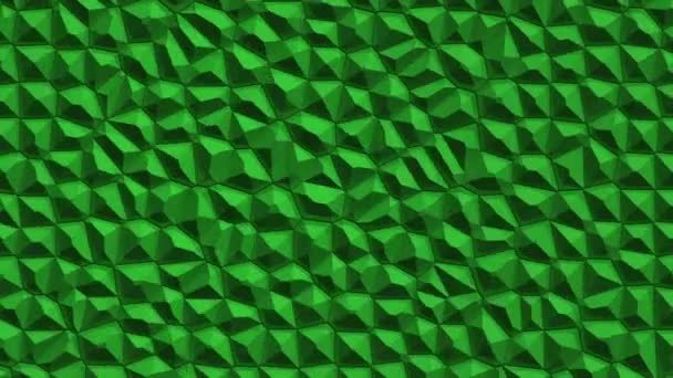 Surface Vibrante Verte Abstraite Avec Des Cellules Mosaïques Molécules Toile — Video