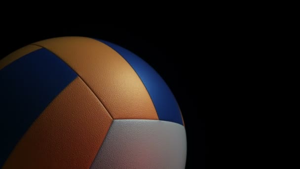 Animation Slow Rotation Volleyball Ball Seamless Loop — Stock Video