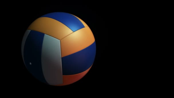 Анимация Медленного Вращения Волейбольного Мяча Бесшовный Цикл — стоковое видео