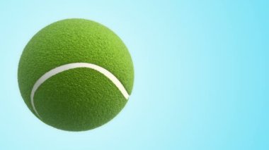 Tenis oyunu için yavaş dönen topun animasyonu, pürüzsüz döngü