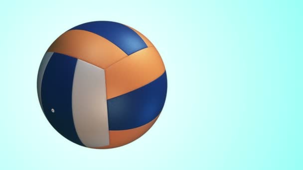 Animação Bola Voleibol Rotação Lenta Loop Sem Costura — Vídeo de Stock