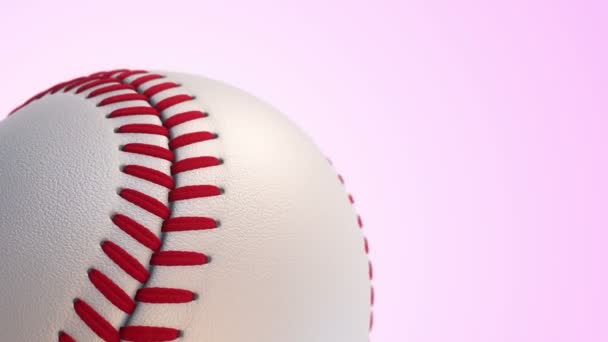 Animación Bola Rotación Lenta Para Juego Béisbol Bucle Sin Costuras — Vídeos de Stock