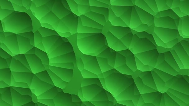 Абстрактна Зелена Вібраційна Поверхня Мозаїчними Клітинами Молекул Задній План Біології — стокове відео