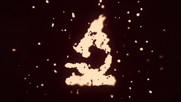 Летающая Жидкость Жидкие Частицы Образуют Символ Микроскопа Темном Фоне Анимация — стоковое видео