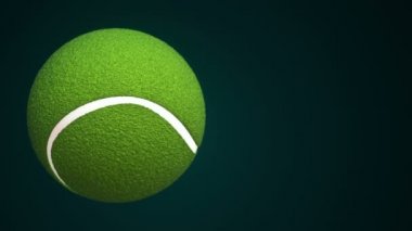 Tenis oyunu için yavaş dönen topun animasyonu, pürüzsüz döngü